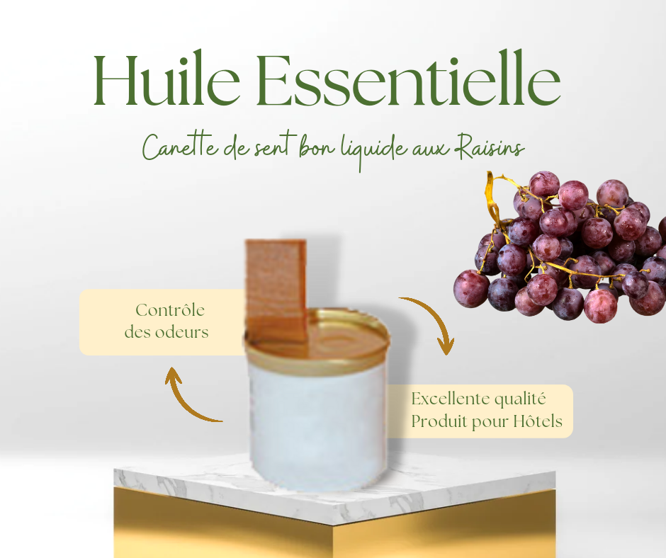 Canette d'huile essentielle au raisin